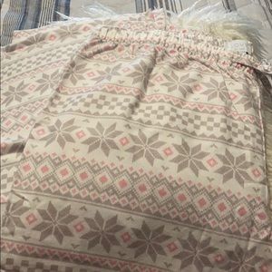 GAP Pink and Cream Pajama Pants